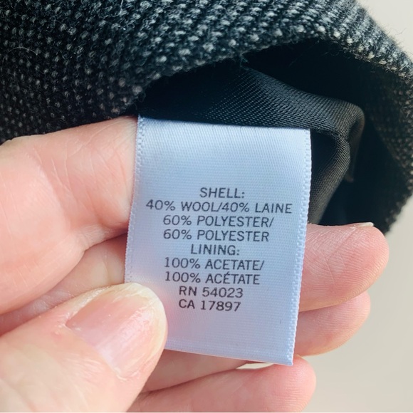 Banana Republic Grey Skirt Tweed Pencil Classci Office Wool Blend Capsule 10 - Picture 5 of 6